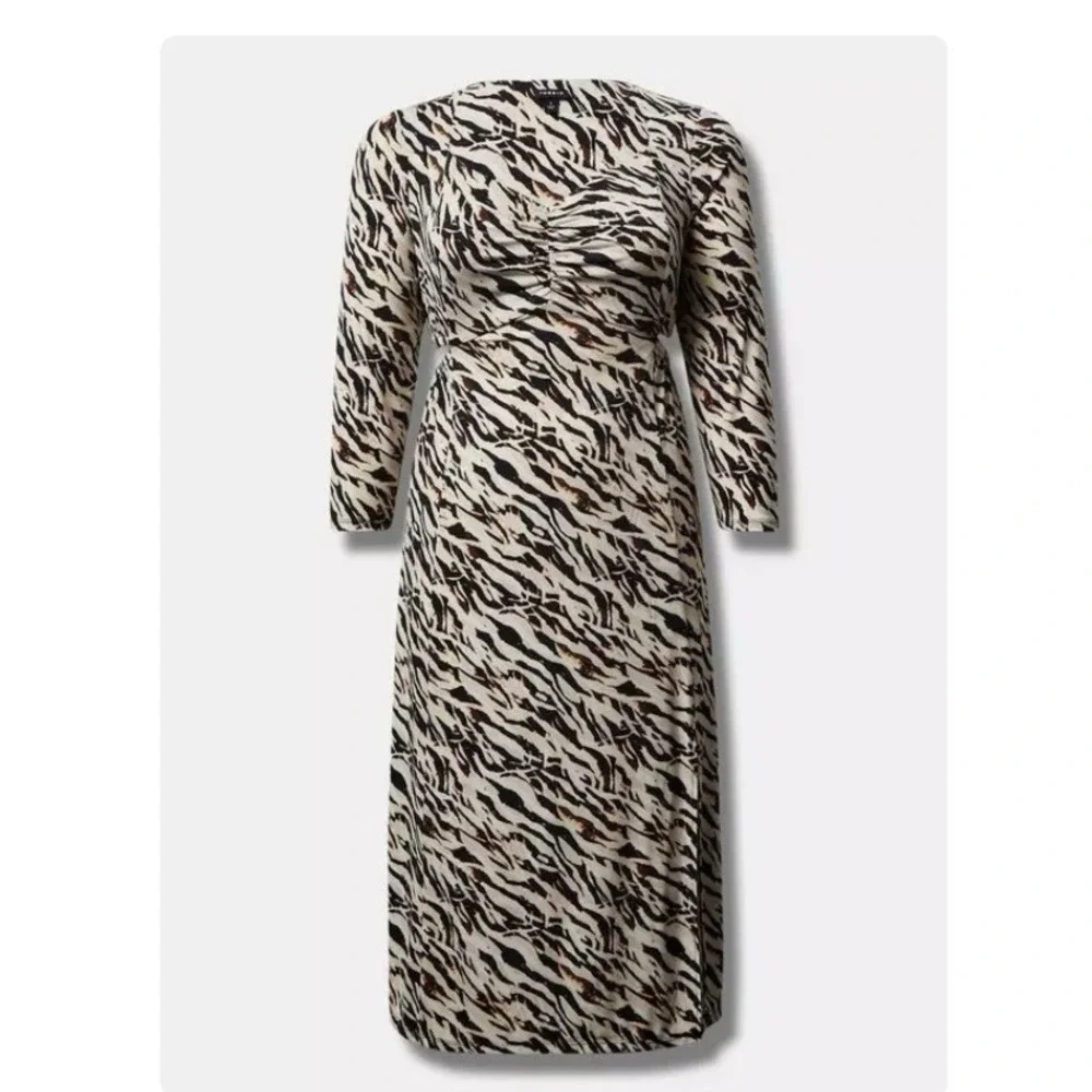 Torrid Zebra Print Cutout Stretch Knit Maxi Dress Size 3X‎